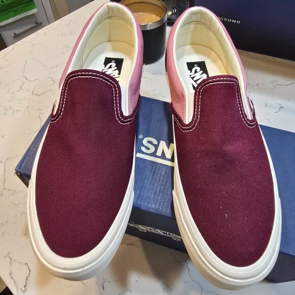 Vans Premium BMX Slip-on Reissue 98 LX Skate Shoes Maroon VN000CSE5T2 US 10 NEW - Picture 3 of 12